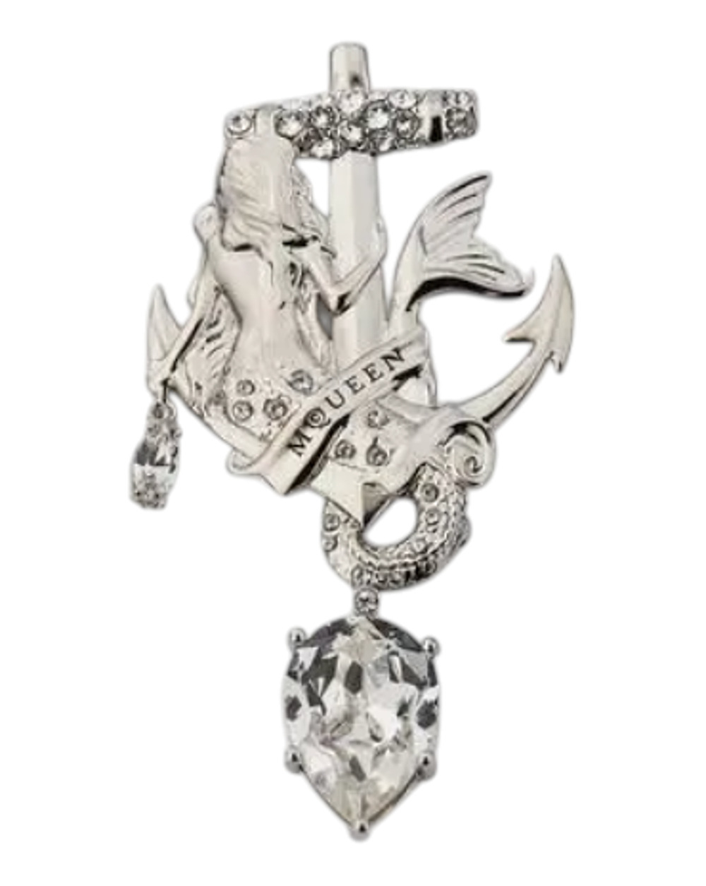 7395 - Alexander McQueen Anchor Crystal Brooch - new